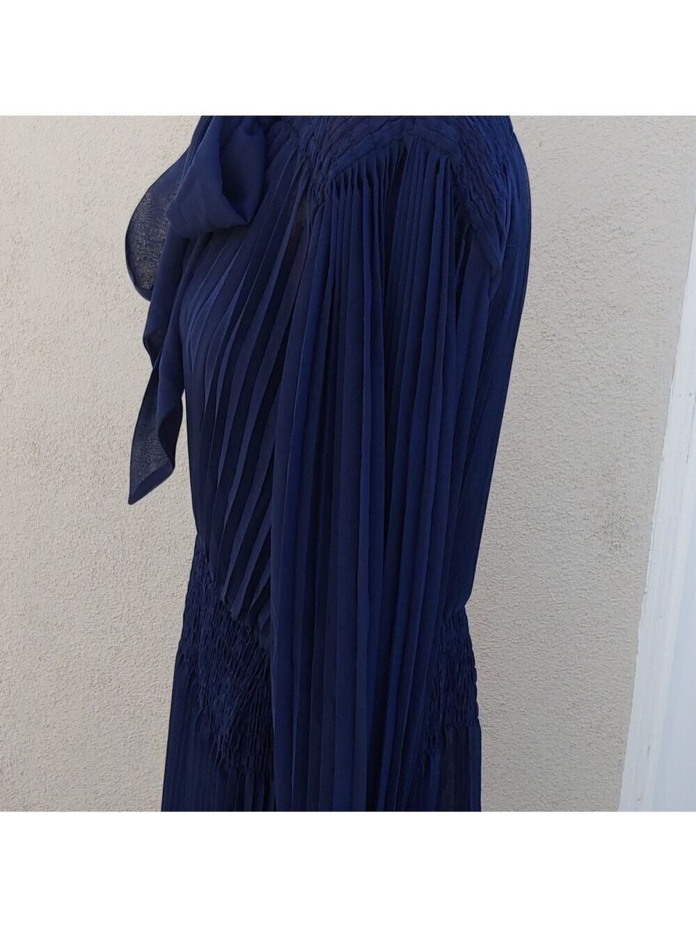 Banana Republic Women's Navy Pleaded Dress -Medium - Picture 2 of 13